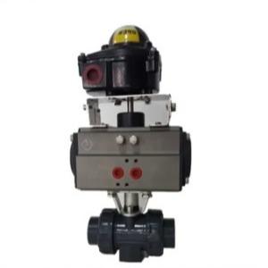 DC24V DN100 Pn10 UPVC Electric Ball Valve With Power Off Automatic Close