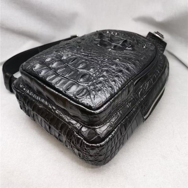 Genuine Real Crocodile Skin Men's Casual Chest Bag Authentic Alligator Leather Male Crossbody Bag Messenger Bag