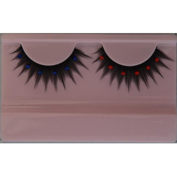 Long Black Diamond False Eyelashes For Asian Eyes , 10 Pairs