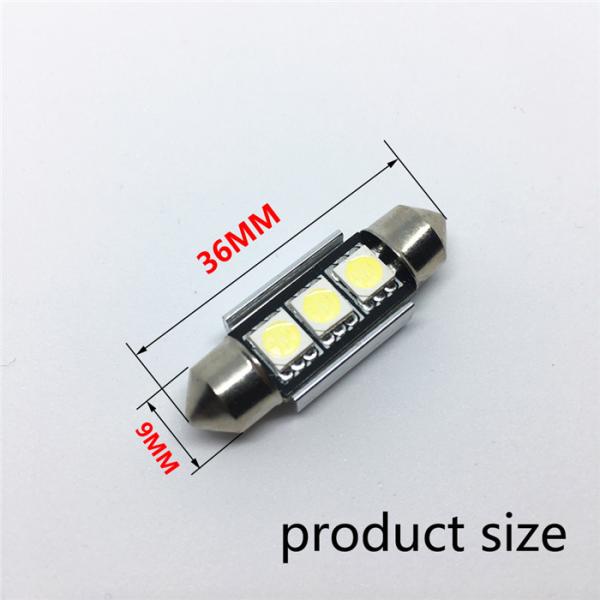 39mm White Blue Dome Festoon SMD 5050 LED Car Light Bulb