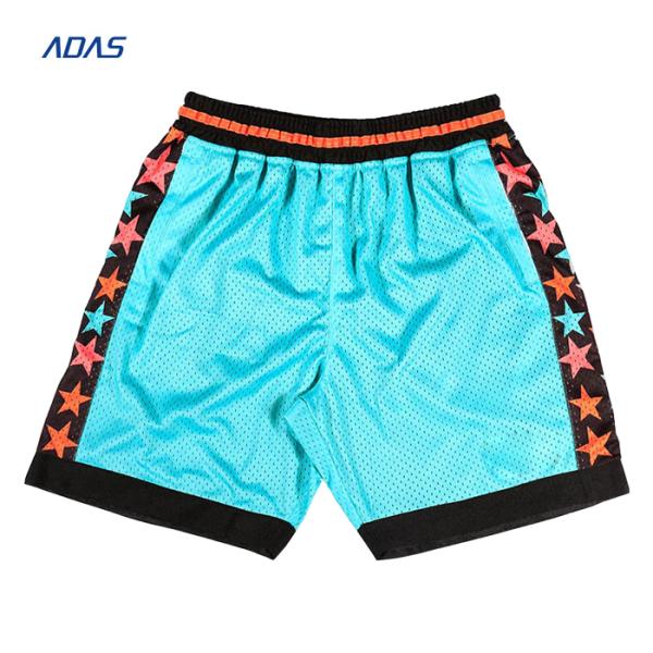 Calzoncillos de baloncesto sublimados de malla de poliéster personalizados para hombres que corren