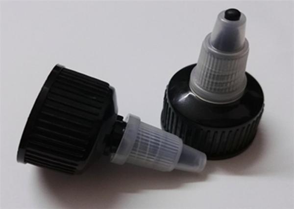 Black / Customized Color Durable Plastic Screw Caps Smooth Closure Type