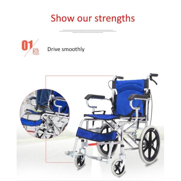 Breathable Fabric Cushion Tianjin Producer Chrome Frame Folding Steel Manual Wheelchair