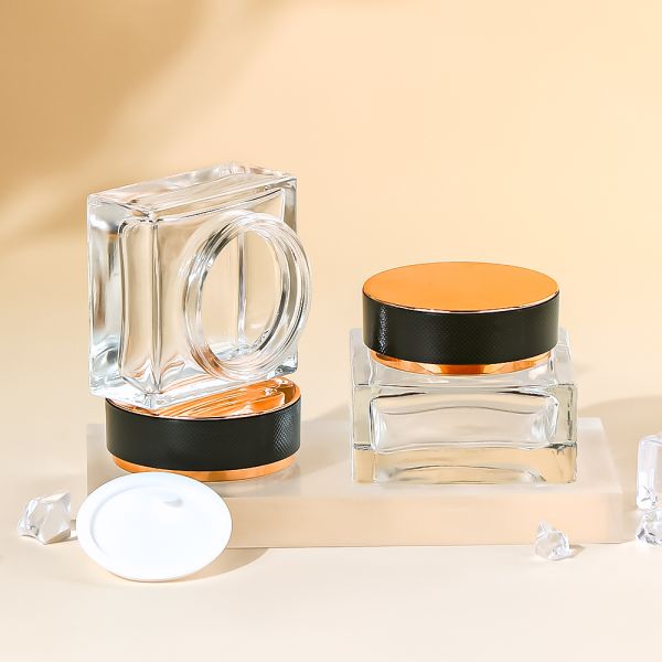 High-Clarity Glass Cream Jar with Leak-Proof Structure and Customizable Capacity for Premium Skincare Packaging
