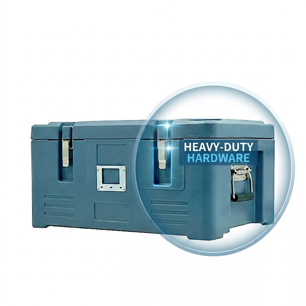 Front Loading 30L Insulated Food Pan Carrier Dual Door Wheeled Catering Hot Food Transport Box