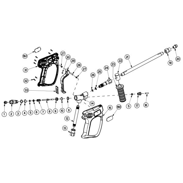 FLOWGUIDE triplex plunger pump pressure washing gun