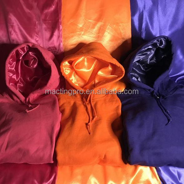 Golf Fleece Lined Hooded Sweatshirt Silk Hoodie Zip Pullover Regular Sleeve Style Satin Lining