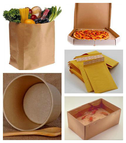 787mm 250g Brown Kraft Paper With 15g PE Coated For Pizza Box Oilproof  787 мм 250 г коричневая крафт-бумага с 15 г PE-покрытием для коробки пиццы