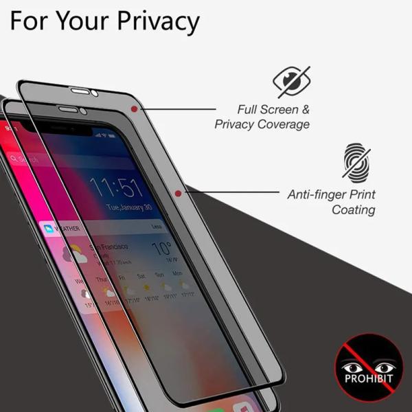 Anti SPY Privacy Screen Protector Silk Anti Fingerprint For MOTO G62 G82