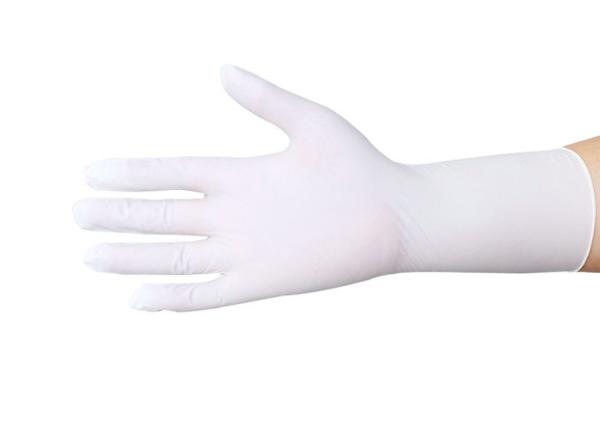 White Soft Disposable Plastic Gloves Latex Examination Gloves Good Performance