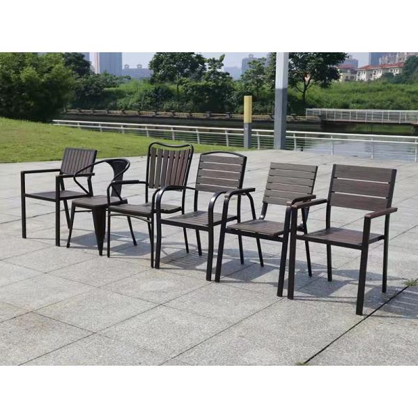 Meubles tous temps extérieurs en aluminium de jardin de conseil de Wpc de chaises de Tableau de patio 160x80x75cm