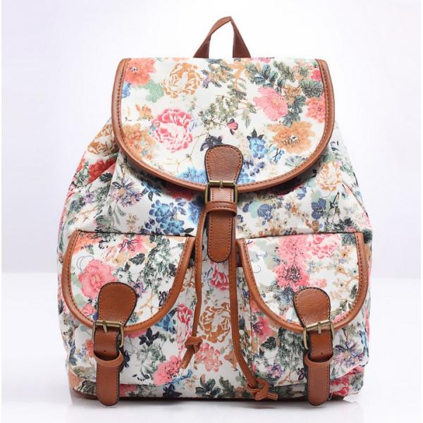 2016 new spring and summer fashion casual female bag printing canvas backpack