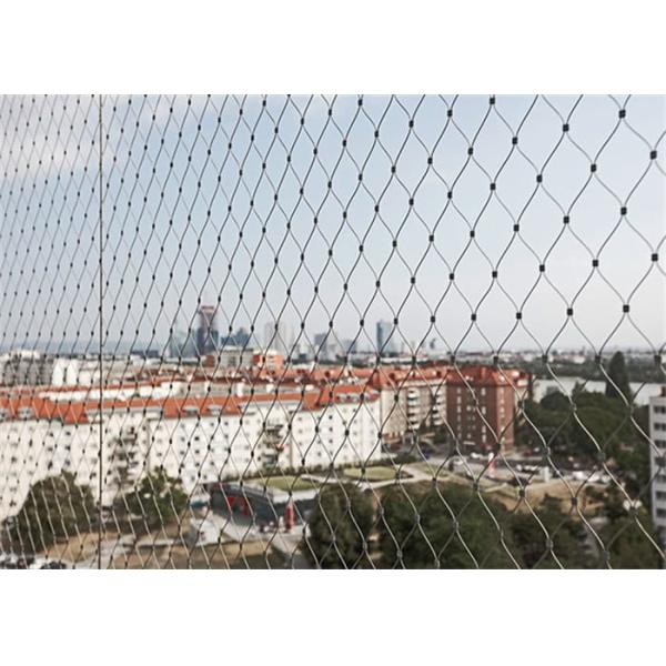 Anti Drop Stainless Steel Cable Net Rope Mesh SGS For High Altitude