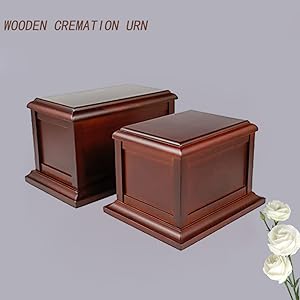 Cherry Solid Wooden Urns For Adult Male, Cremation Urns Eco-Friendly Wooden Casket Urn For Human Ashes Adult Female