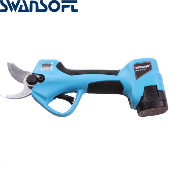 Swansoft LED Display of 16.8V cordless electric pruning shear garden pruner 3.2CM electric pruning scissors