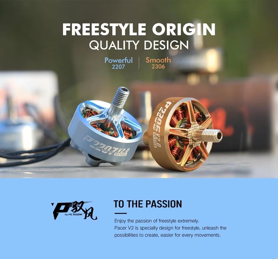 T-Motor P2306 V2 Kv1950/2550 Metal Bldc Brushless Motor For Fpv Racing Drone