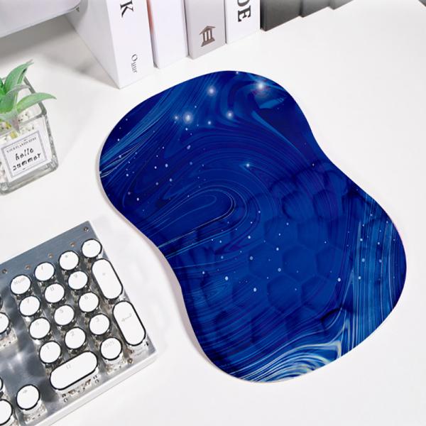 Rectangular Custom Non-Slip Memory Sponge Mousepad with Wrist Rest Comfortable Ergonomic