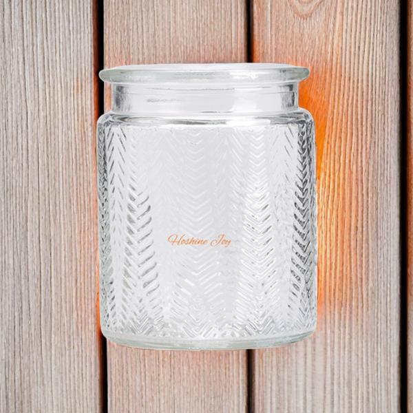 Casa Velas de frasco de vidro perfumado 12OZ Pequenos porta-vidros de velas suave