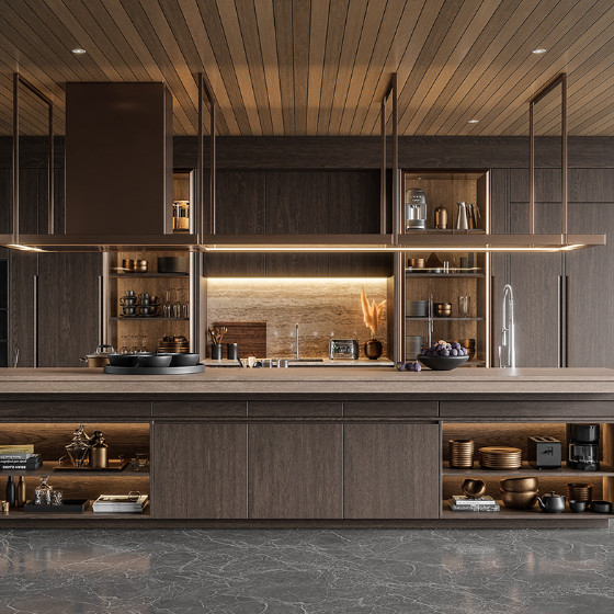 Armoires de cuisine complète Ensemble de meubles Armoires de cuisine sur mesure moderne