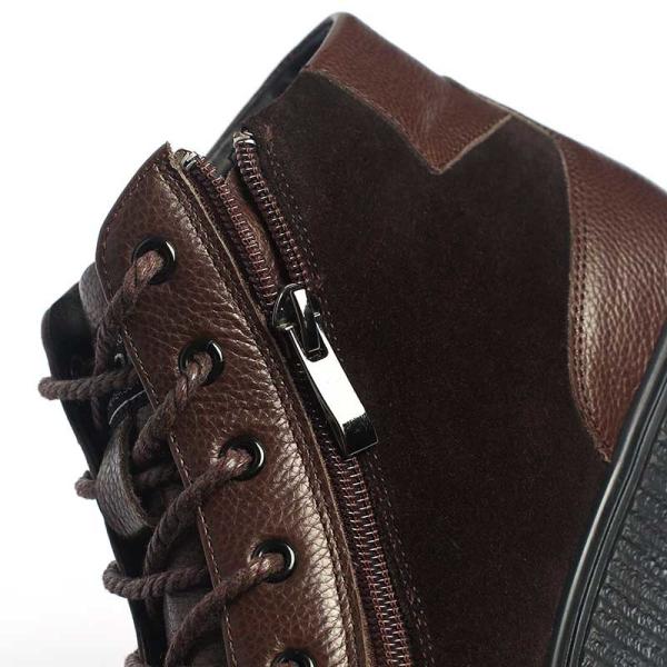 Autumn Burgundy Pigskin Sock Lace Up Leather Boots