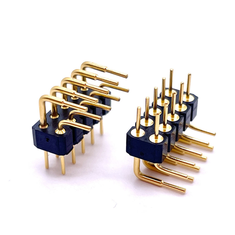 2.54mm Pitch H3.0 Right Angle USB Pin Header Connector 10P Brass Machine Double Rows for PCB 2X5P 3A Rated Connectors
