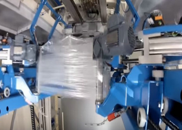 Fully Automatic Pallet Wrapping Machine For Bagging Chemicals PVC Power