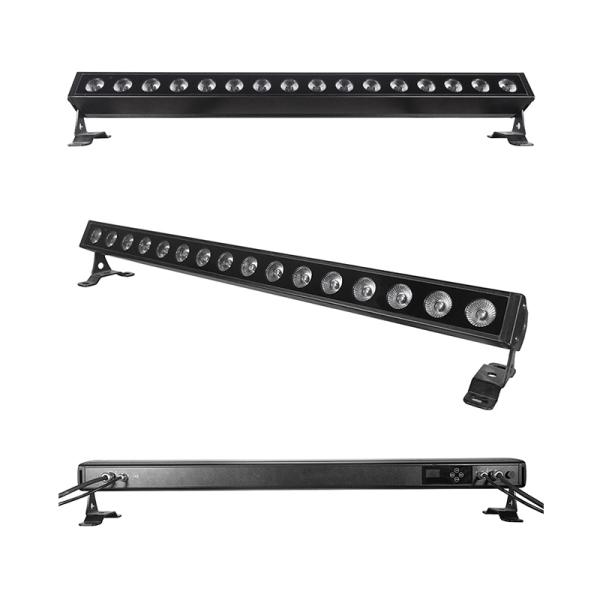IP65 Outdoor 16x5W RGBW 4-in-1 LED Linear Wall Washer Bar Light DMX512 Stage Architecture Wash Lighting
