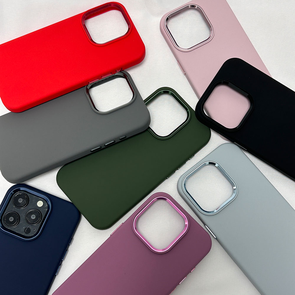 Liquid Silicone Shockproof Phone Case for 16/15/14/13/12/11 Plus Pro Max Pure Color Design Skin Friendly Luxury