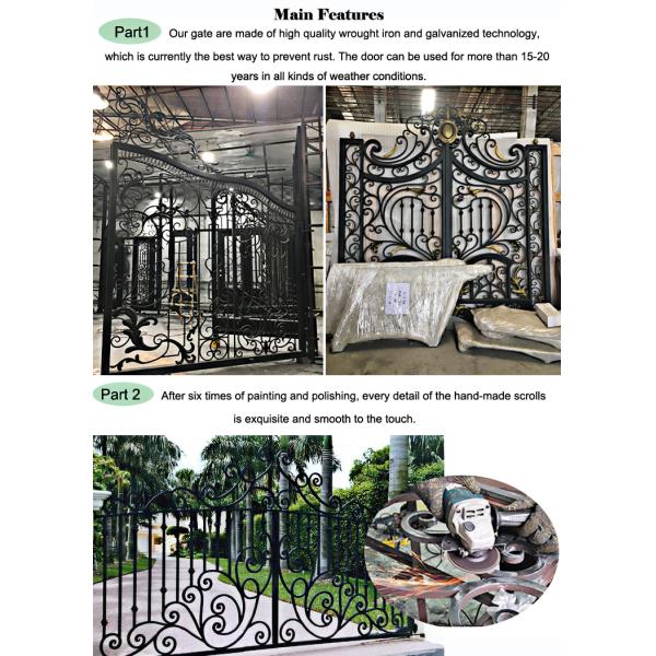 Подгонянный чугунный главный вход, дверь нового входа дизайна чугунная