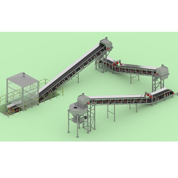 Shredded переходом ширина оборудования ленточного транспортера 500mm отброса