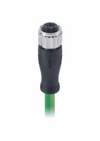 Código protegido EMI libre del conector D del extremo M12 Ethernet con el cable de Cat5e S/FTP