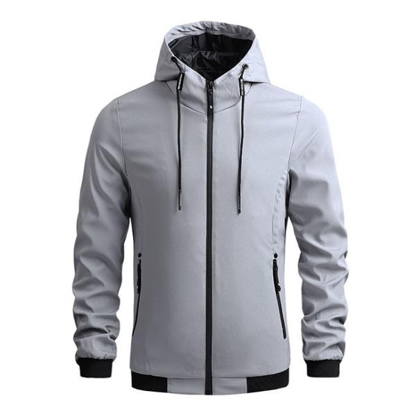 ODM Lightweight Sport Style Men's Running Outerwear Hooded Windbreaker Jacket
