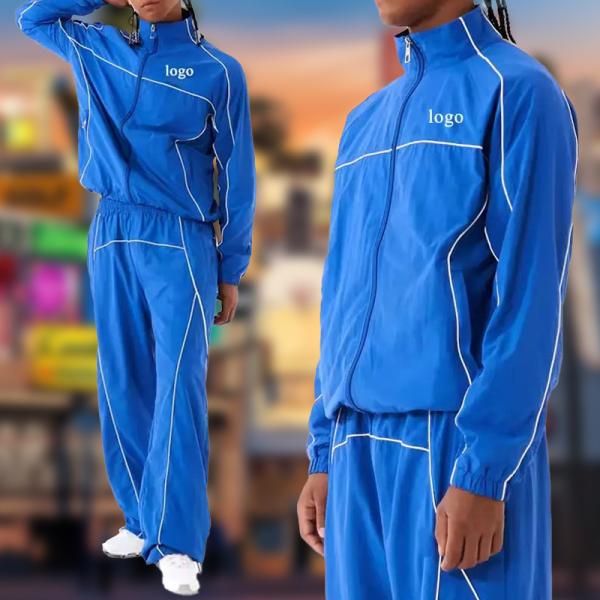 Setión ligero de rompevientos de nylon de dos piezas Trajes para correr Trajes de pista antiguos Antibacteriano