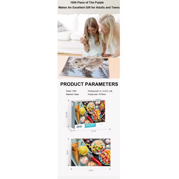 Custom Van Gogh Portrait 1000 Piece Fine Art Jigsaw Puzzles For Adult Toys