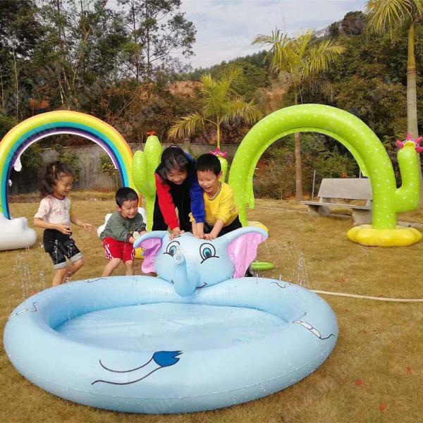 LC Animal Elephant Splash Ground Floor Pool Inflatable Spray Pool Inflatable Pool with Spray