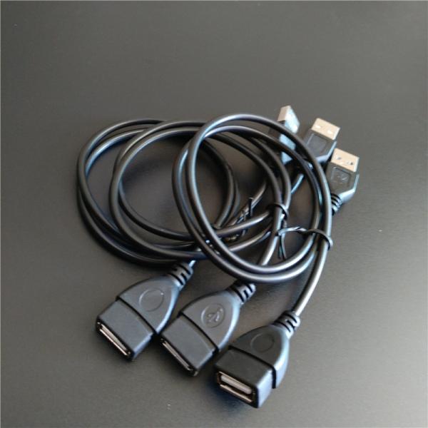 Electronic USB Cable Assembly , Male To Female USB Extension Cable 15CM Custom