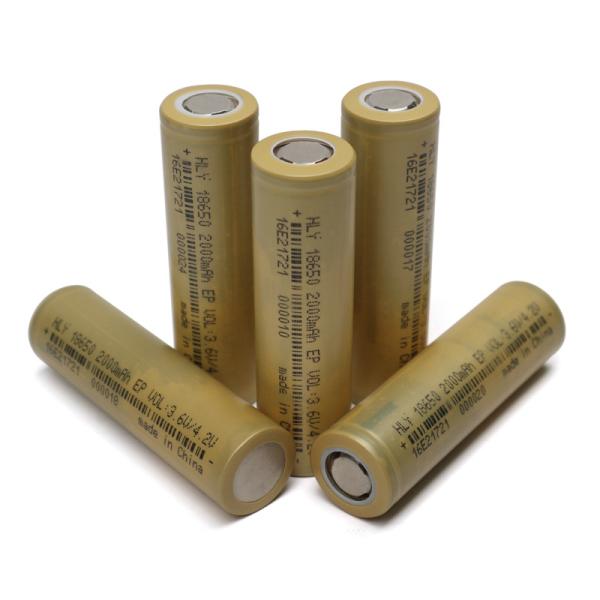 2000mah 18650 o lítio recarregável Ion Battery Cell 500 cronometra a taxa alta
