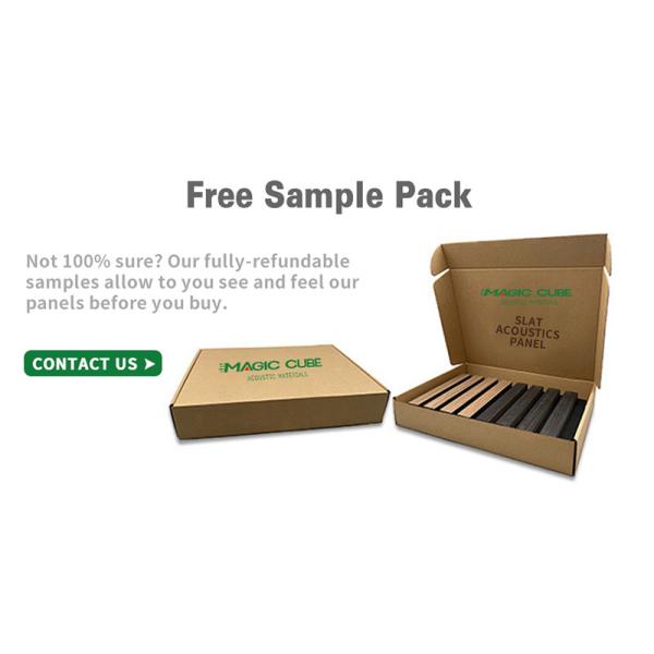 Absorción de sonido de alta calidad 2.4m / 2.7m / 3.0m Acupanela de madera de pizarra de madera acústica de pizarra para pared o decoración