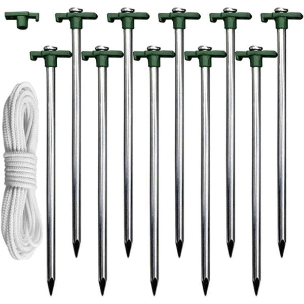 Non Rust Galvanized Steel Pop Up Canopy Tent Stakes 10Pcs Pack