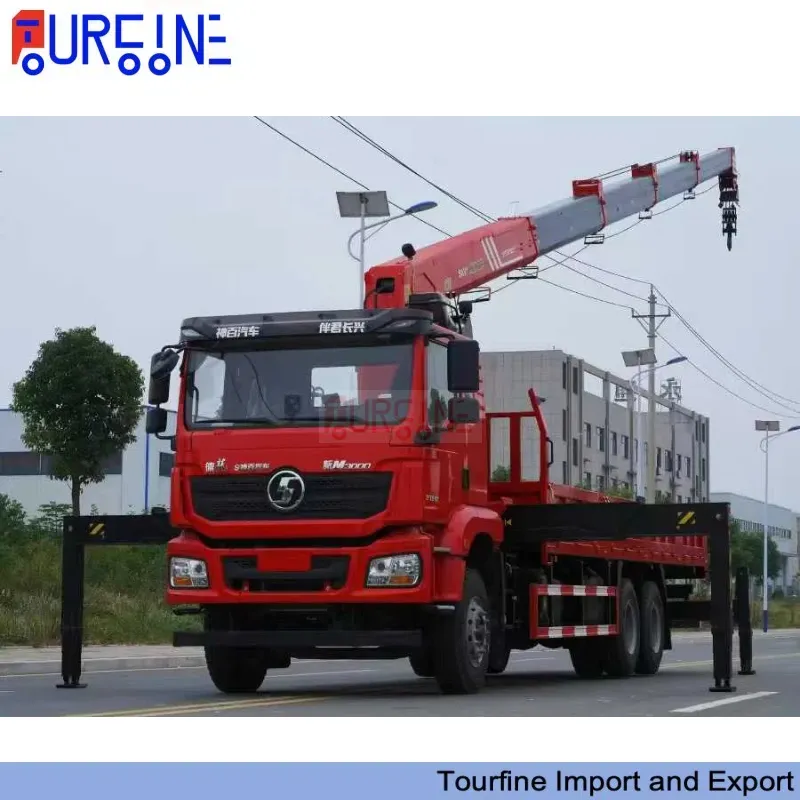 Construction Ready Shacman 6×4 14 Ton Straight Boom Truck Mounted Crane