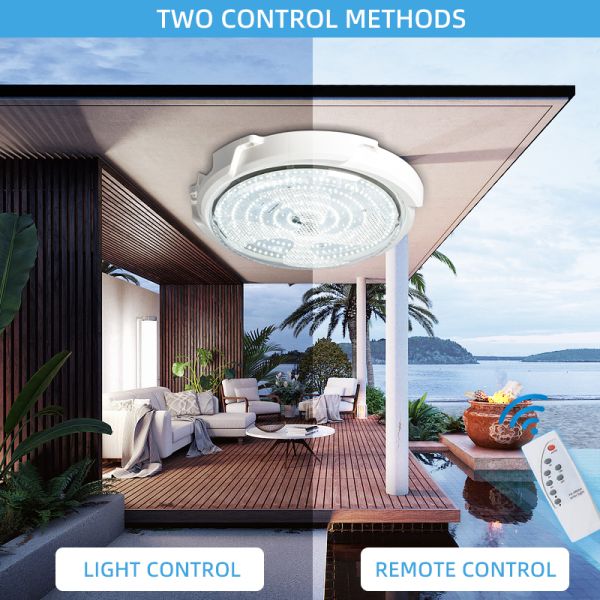 Energy-saving solar Ceiling light ,Dual mode light control+remote control ,For courtyard, corridor, and balcony lighting