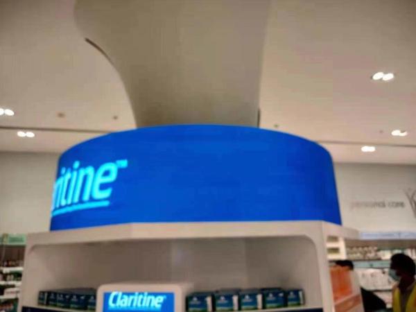 Soft Rubber Indoor LED Display Screen P3 P4 P5 P6 For Curved Shape Wall