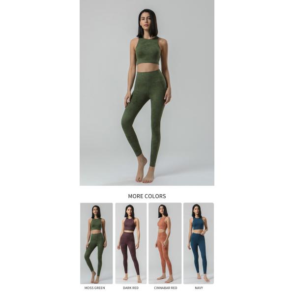 Женщины Activewear спортзала полного охвата устанавливает батт нажима вверх напечатали гетры спортзала