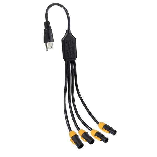 NEMA 5-15P para True1 Female 4-Way PowerCON Splitter Cable 1,8m