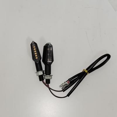 Indicateurs LED à double face universels de moto noir plastique