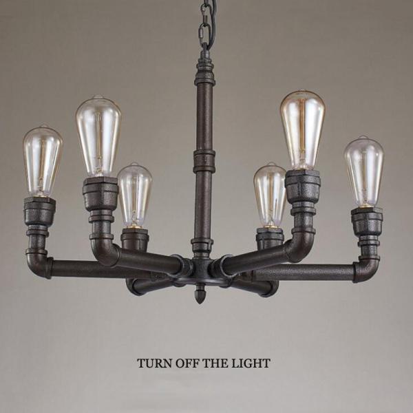 Retro Vintage Chandelier Lighting Living Room Dining Room Coffee Shop Bar Cafe Creative Industrial Lamp(WH-CI-154）