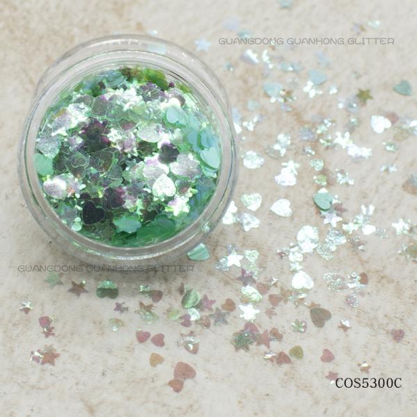 3mm White Loose Reflective Chunky Eye Glitter Bulk For Nails Lip