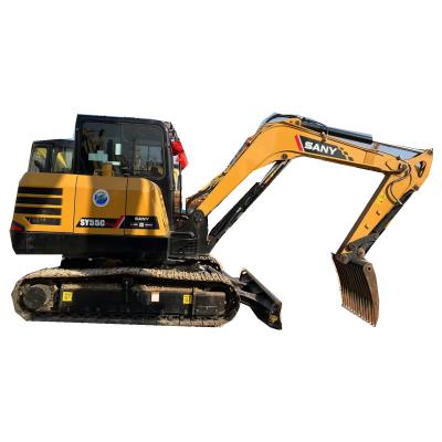 Used SANY SY55Pro Mini Hydraulic Excavator 6 Ton Earth Moving Digger