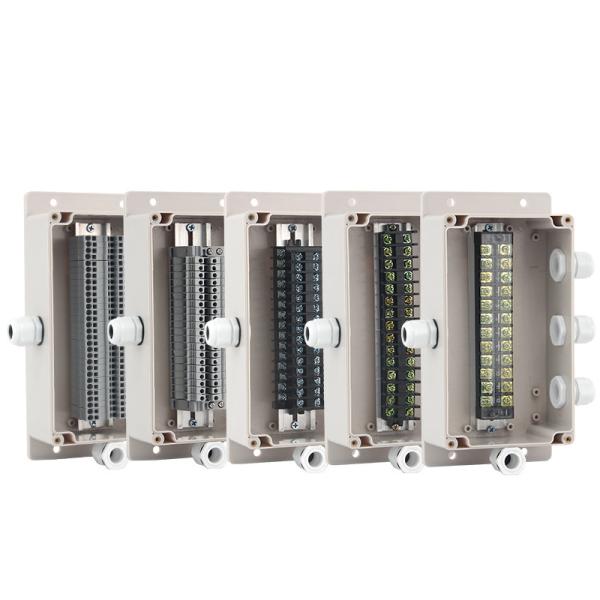 Surface Mount Plastic Junction Box Project Case Waterproof UK2.5B Terminal Blocks 200*120*75mm
