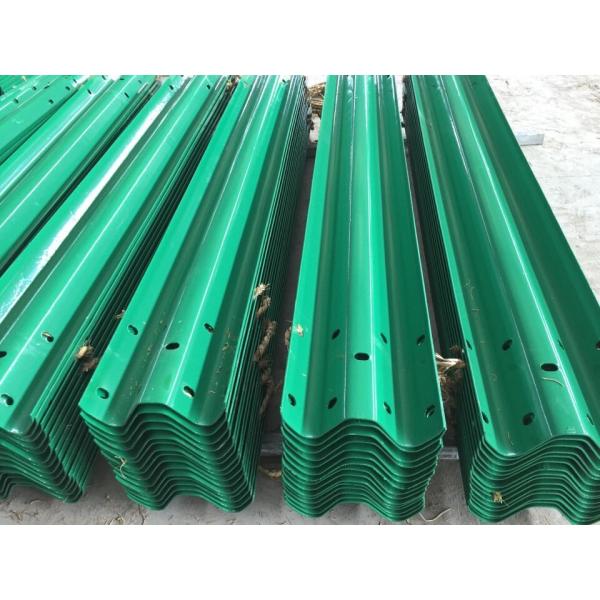 Highway Road Vehicle Barrier Galvanized Powder Coated Thrie Beam W Beam Guardrail